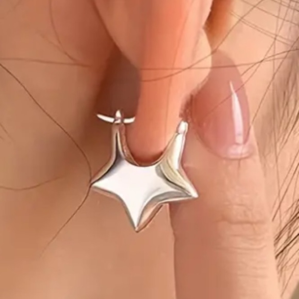 Silver Star Earrings